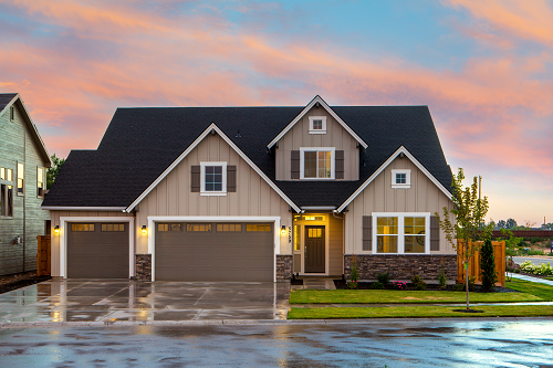 a home with a front yard